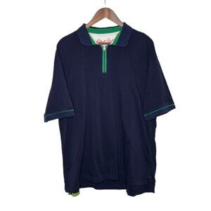 Robert Graham Mens Classic Fit Polo Shirt Size Large‎ Blue Kelly Green Preppy
